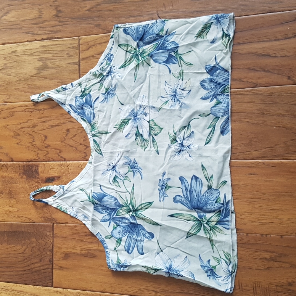 Brandy Melville Floral Crop Tank One Size